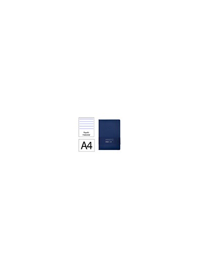 Cuaderno con gomilla antartik notes tapa dura a4 hojas rayas azul marino 100 hojas 80 gr fsc