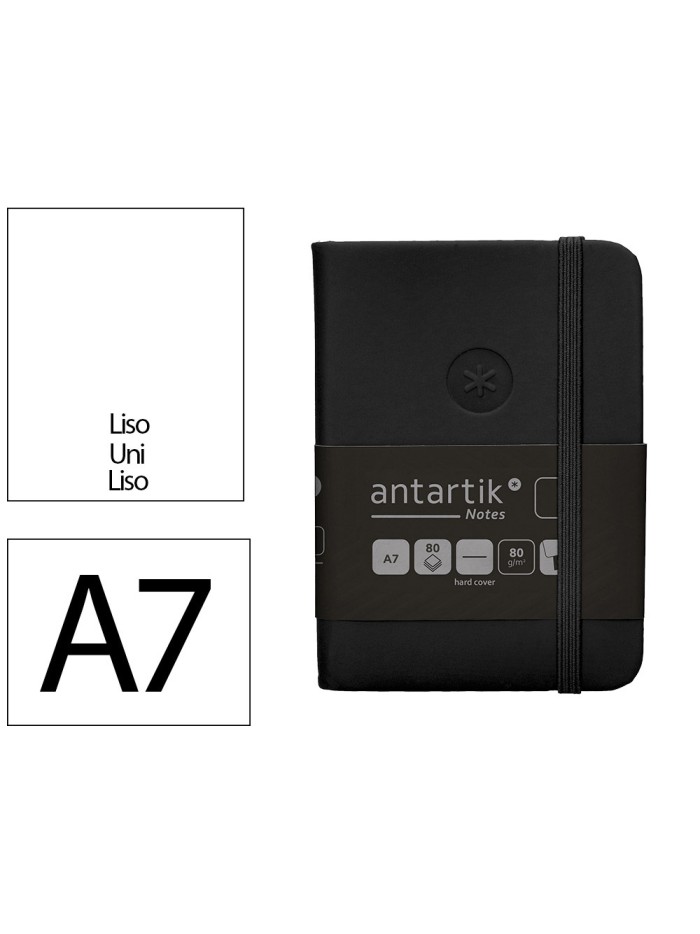 Cuaderno con gomilla antartik notes tapa dura a7 hojas lisas negro 80 hojas 80 gr fsc Cuaderno con gomilla antartik notes tapa dura a7 hojas lisas negro 80 hojas 80 gr fsc