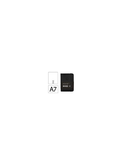 Cuaderno con gomilla antartik notes tapa dura a7 hojas lisas negro 80 hojas 80 gr fsc