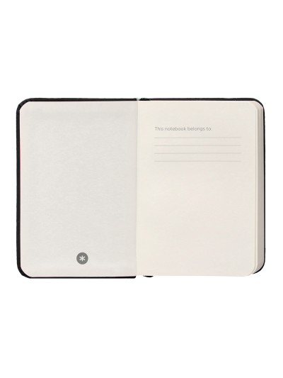 Cuaderno con gomilla antartik notes tapa dura a7 hojas lisas negro 80 hojas 80 gr fsc