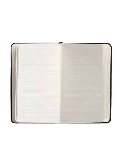 Cuaderno con gomilla antartik notes tapa dura a6 hojas rayas negro 100 hojas 80 gr fsc