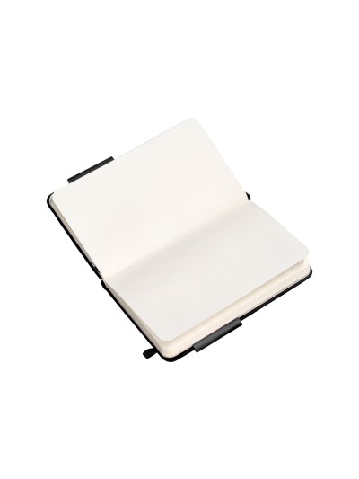 Cuaderno con gomilla antartik notes tapa dura a6 hojas lisas negro 100 hojas 80 gr fsc