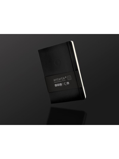 Cuaderno con gomilla antartik notes tapa dura a5 hojas cuadricula negro 100 hojas 80 gr fsc