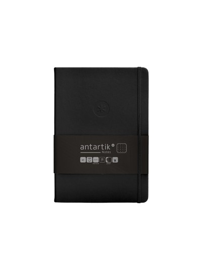 Cuaderno con gomilla antartik notes tapa dura a5 hojas puntos negro 100 hojas 80 gr fsc