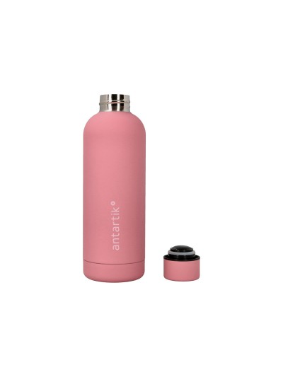 Botella portaliquidos antartik isotermica acero inoxidable libre de bpa color rosa 500 ml