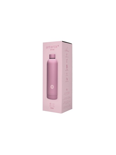 Botella portaliquidos antartik isotermica acero inoxidable libre de bpa color rosa 500 ml