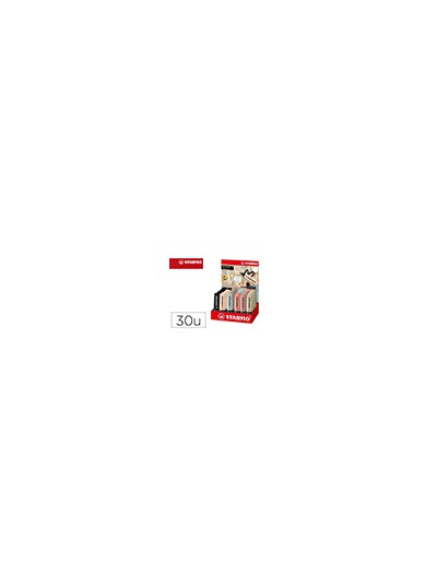 Rotulador stabilo boss pastel fluorescente 70 nature colors expositor de 30 unidades colores surtidos