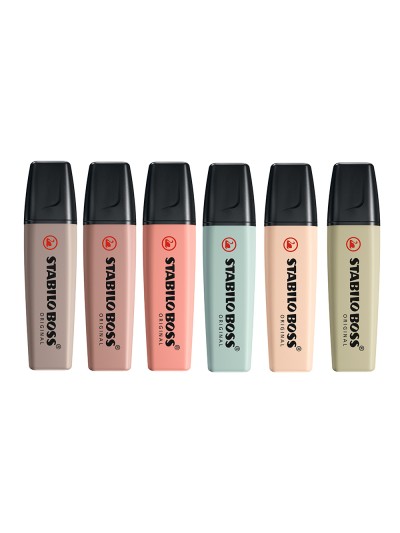 Rotulador stabilo boss pastel fluorescente 70 nature colors expositor de 30 unidades colores surtidos