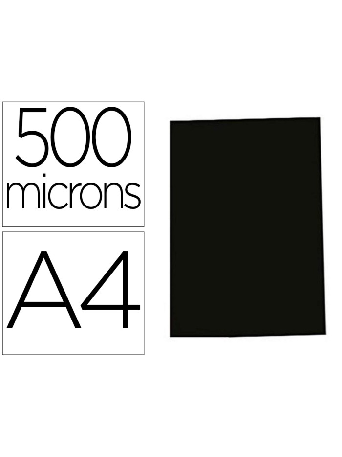 Tapa de encuadernacion gbg polipropileno polycover opaca 500 mc din a4 color negro pack de 100 unidades Tapa de encuadernacion gbg polipropileno polycover opaca 500 mc din a4 color negro pack de 100 unidades