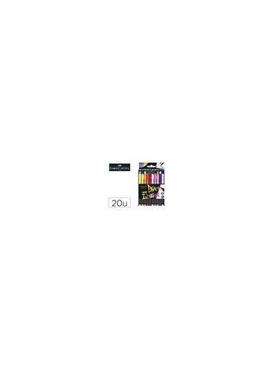 Rotulador faber castell edicion black punta de pincel caja de 20 unidades colores surtidos