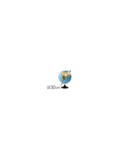 Globo terraqueo nova rico con luz uranio relieve base y meridiano con lupa diametro 30 cm