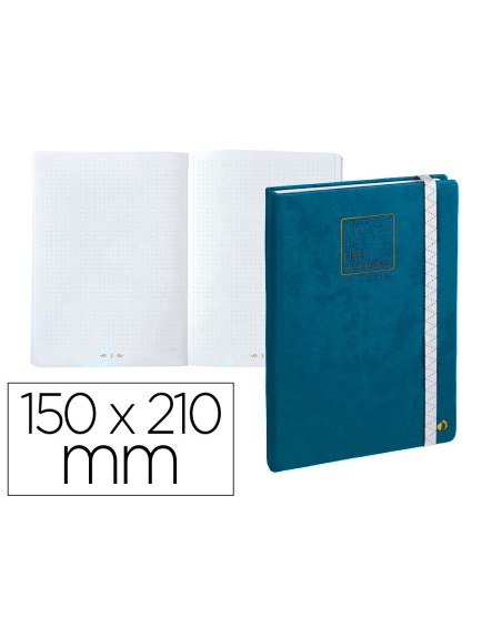 Libreta quo vadis life journal dots metodo bullet 15x21 cm 215 hojas 90 gr tapa azul oscuro