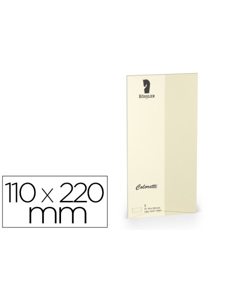 Sobre rossler coloretti dl americano color marmol crema 110x220 mm pack de 5 unidades