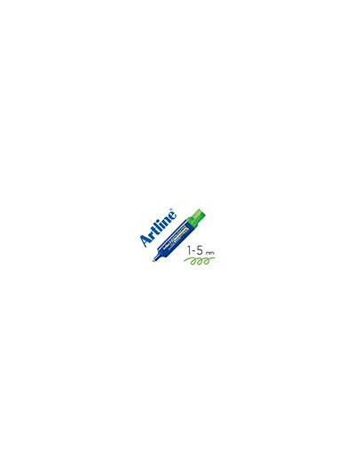 Rotulador artline fluorescente eks-600 verde punta biselada
