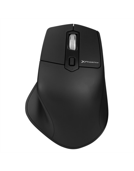 Ratón inalambrico bluetooth phoenix ergo m2 ergonomico multidispositivo y batería recargable click silenciosos