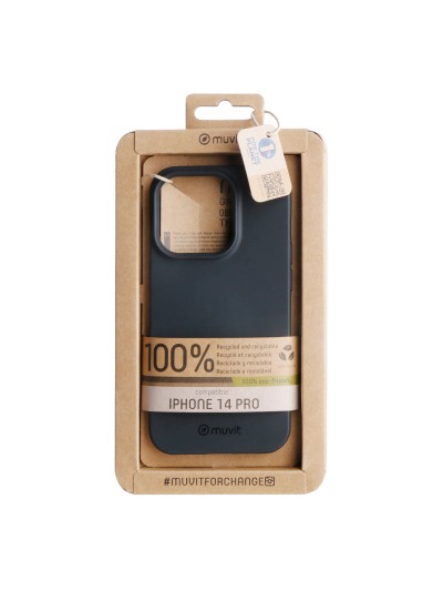 Funda muvit recycletek para apple iphone 14 pro negra