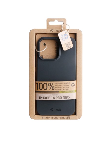 Funda muvit recycletek para apple iphone 14 pro max negra