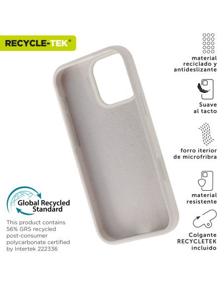 Funda muvit recycletek liquid silicone para apple iphone 16 pro max nude
