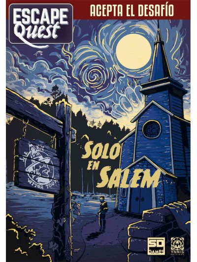 Juego de mesa escape quest 3: solo en salem formato libro pegi 12