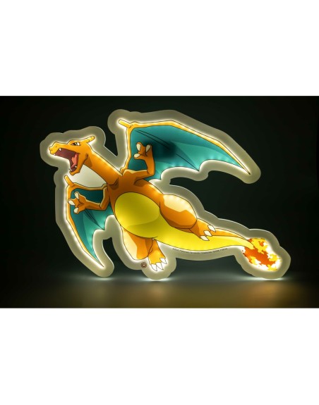Mural lampara neon teknofun madcow entertainment pokemon charizard 30 cm