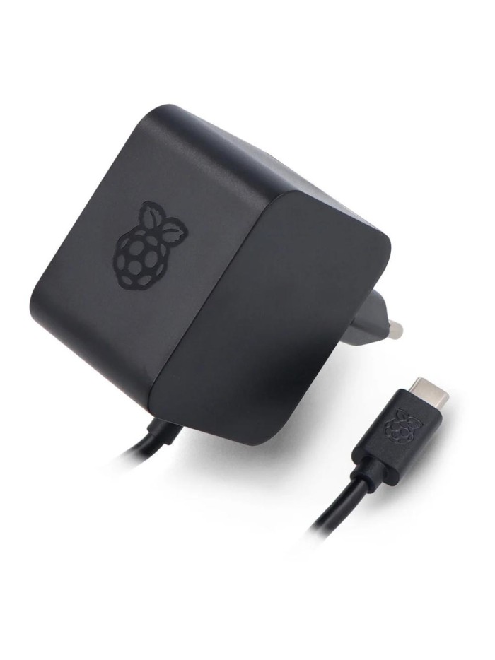 Fuente de alimentacion cargador raspberry pi 5 usb c 27 w color negro Fuente de alimentacion cargador raspberry pi 5 usb c 27 w color negro