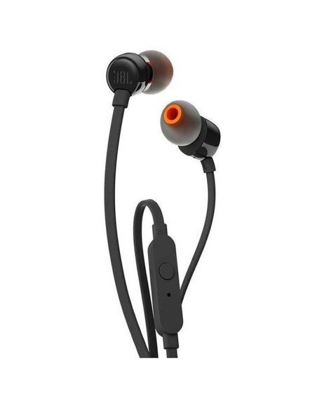 Auriculares intrauditivos jbl t110 black - pure bass - drivers 9mm - cable plano - manos libres