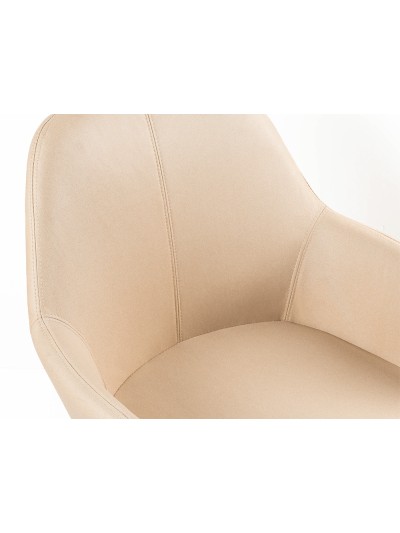 Silla q-connect confidente siemione base metalica alt max 820 anc 570 prof 580 color marron arena