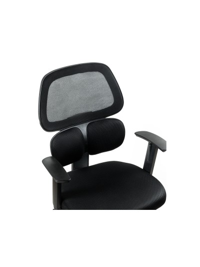 Silla q-connect oficina ancona malla base metalica alt max 1110 anc 660 prof 590 ruedas premium color negro