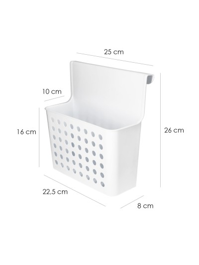 Cesta Organizadora Plastico Para Armarios Oryx 13x24,5x26 cm.