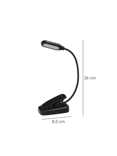 Linterna Led De Mesa, Lectura, Partituras Con Clip A Pilas