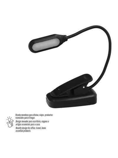 Linterna Led De Mesa, Lectura, Partituras Con Clip A Pilas
