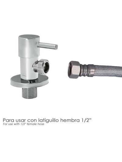 Llave De Escuadra Cerámica 1/2" - 1/2"