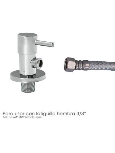 Llave De Escuadra Cerámica 1/2" - 3/8"