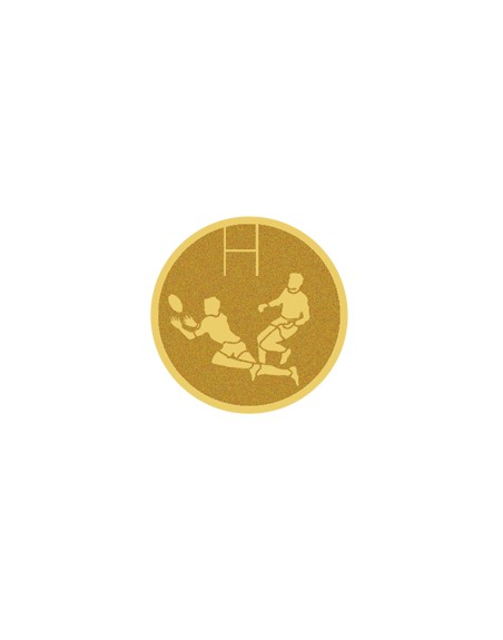 25/26 DISCO DORADO AUTOADHESIVA RUGBY Ø 2,5 CM