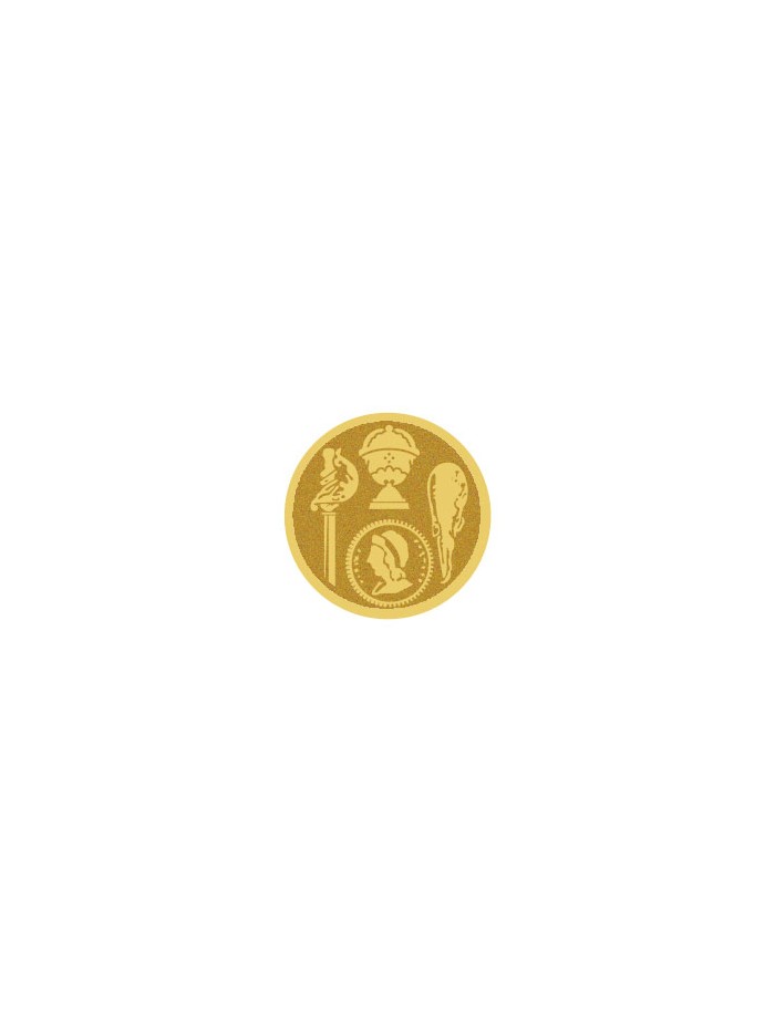25/26 DISCO DORADO AUTOADHESIVA BARAJA Ø 2,5 CM