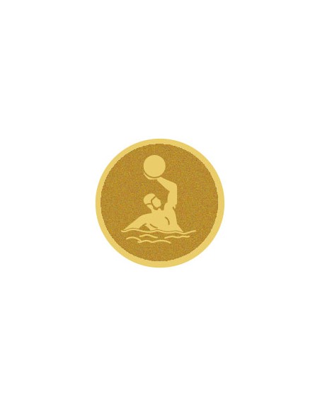 25/26 DISCO DORADO AUTOADHESIVA WATERPOLO Ø 2,5 CM