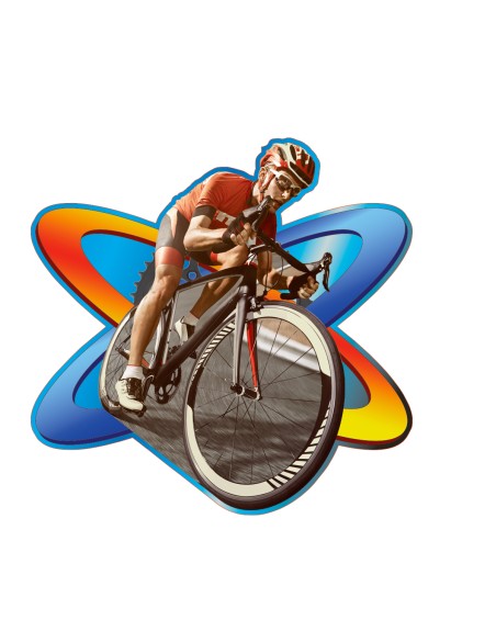 25/26 APLIQUE MADERA CICLISMO 8 CM