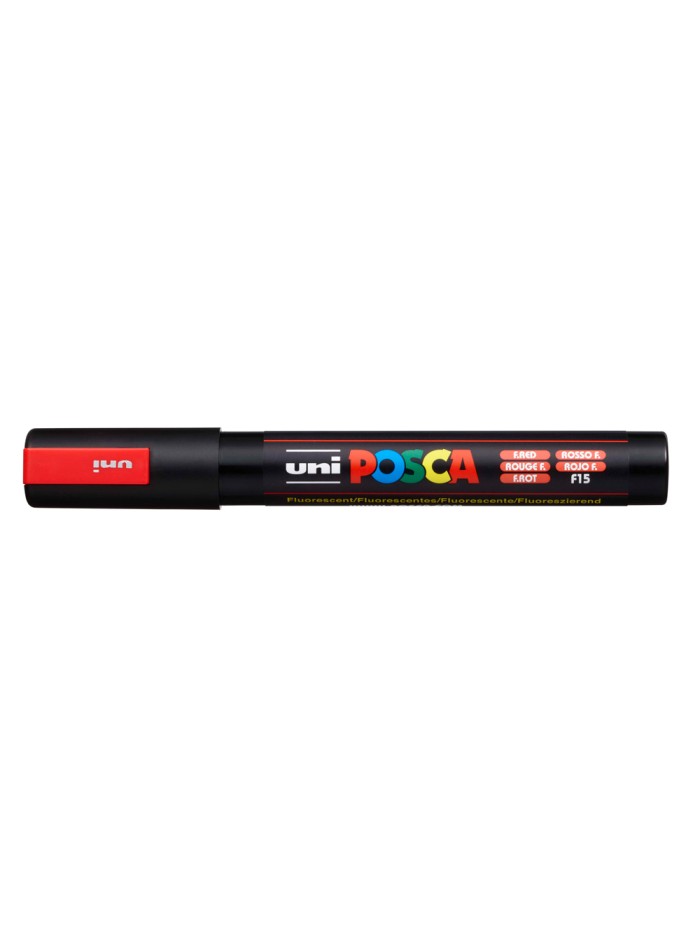 Rotulador uni posca pc-5m marcador de pintura punta conica 1,8-2,5 mm rojo fluorescente Rotulador uni posca pc-5m marcador de pintura punta conica 1,8-2,5 mm rojo fluorescente