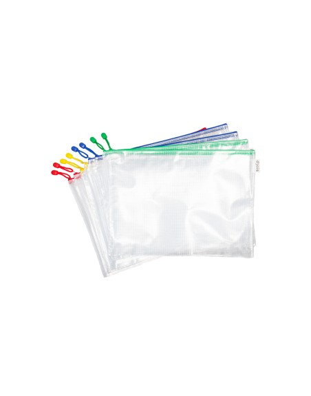Bolsa multiusos tarifold zipper con cremallera din a3 pack de 8 unidades colores surtidos