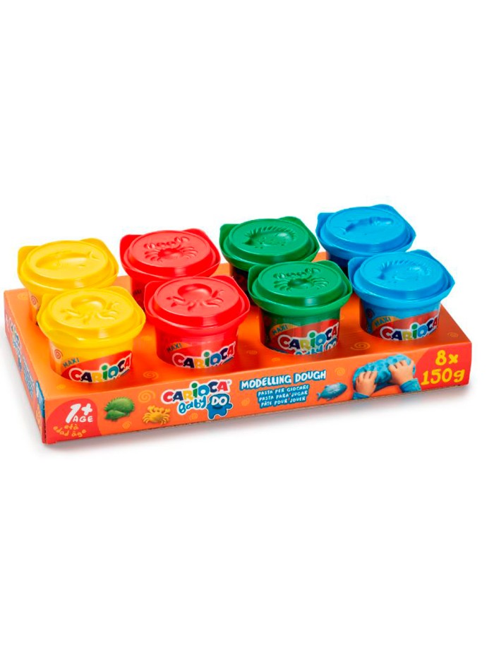 Pasta de modelar carioca baby do 150 ml caja de 8 unidades colores surtidos Pasta de modelar carioca baby do 150 ml caja de 8 unidades colores surtidos