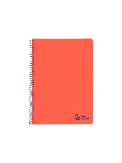 Cuaderno espiral liderpapel a4 wonder tapa plastico 80h 90gr pauta ancha 3,5mm con margen color rojo