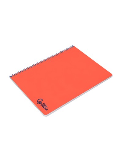 Cuaderno espiral liderpapel a4 wonder tapa plastico 80h 90gr pauta ancha 3,5mm con margen color rojo