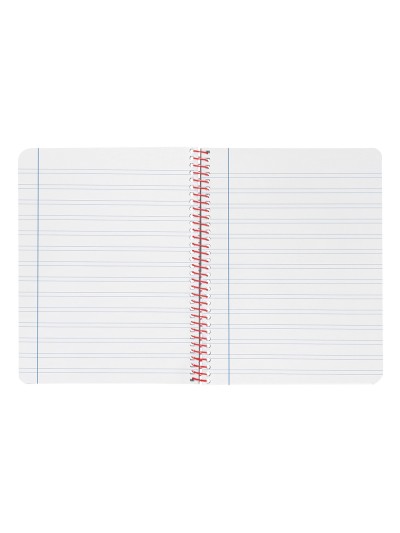 Cuaderno espiral liderpapel a4 wonder tapa plastico 80h 90gr pauta ancha 3,5mm con margen color naranja