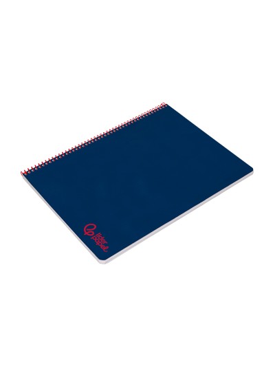 Cuaderno espiral liderpapel a4 wonder tapa plastico 80h 90gr pauta ancha 3,5mm con margen color azul marino
