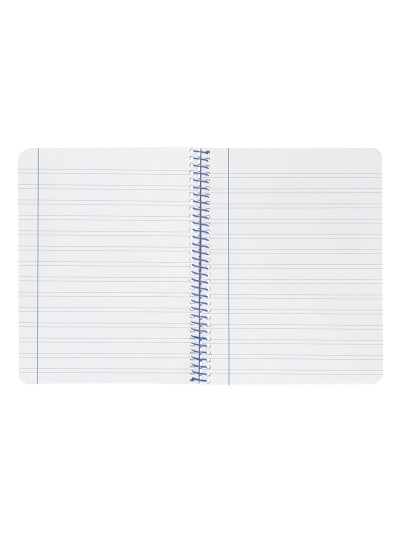 Cuaderno espiral liderpapel a4 wonder tapa plastico 80h 90gr pauta ancha 3,5mm con margen color amarillo