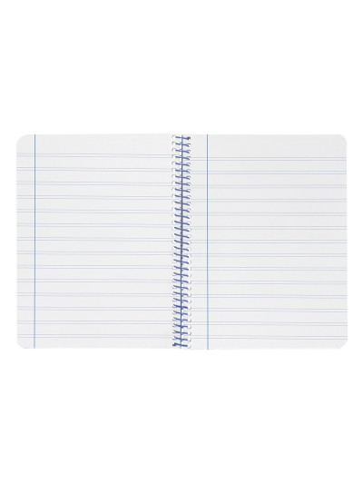 Cuaderno espiral liderpapel a4 wonder tapa plastico 80h 90gr pauta estrecha 2,5mm con margen color rojo