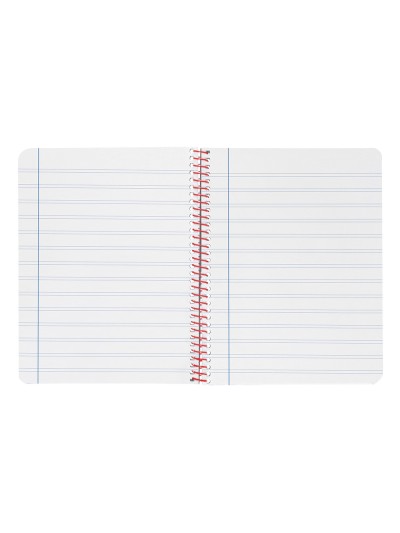 Cuaderno espiral liderpapel a4 wonder tapa plastico 80h 90gr pauta estrecha 2,5mm con margen color naranja