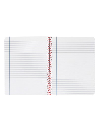Cuaderno espiral liderpapel a4 wonder tapa plastico 80h 90gr rayado horizontal con margen color azul marino