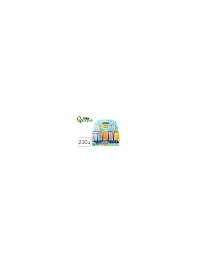 Boligrafo fantasia liderpapel animal town tinta azul borrable punta 1 mm expositor de 250 unidades 300x138x292 mm