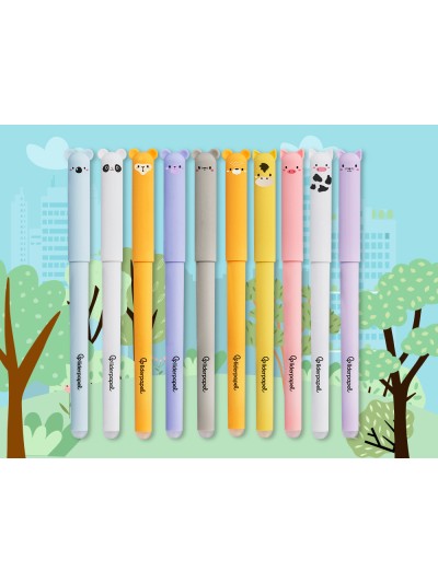 Boligrafo fantasia liderpapel animal town tinta azul borrable punta 1 mm expositor de 250 unidades 300x138x292 mm